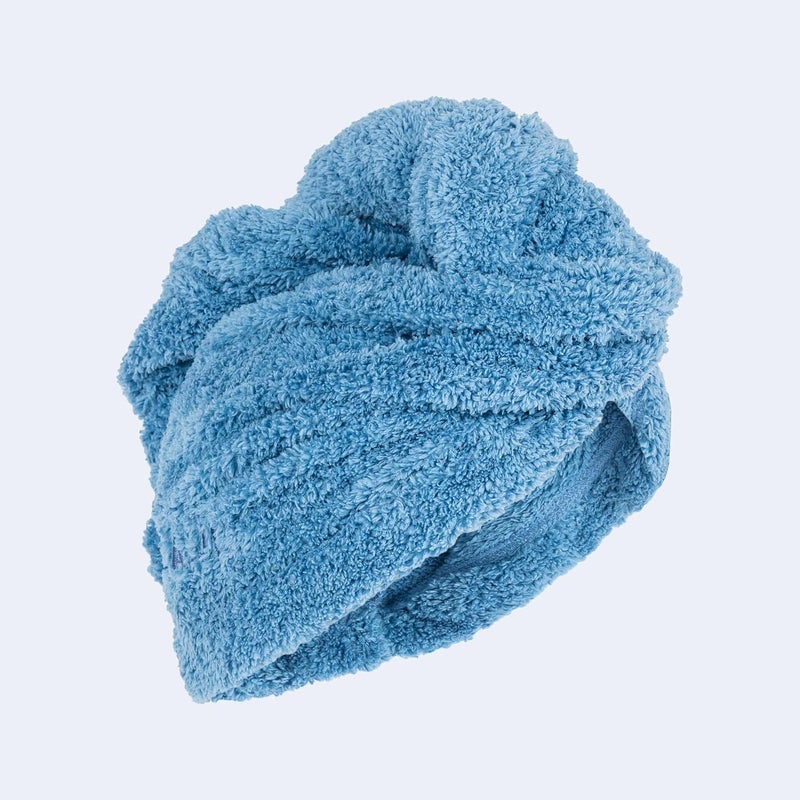 Decathlon Women Microfiber Soft Hair Drying Towel Blue - Image 1