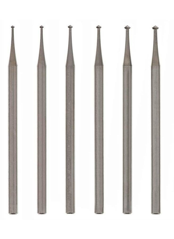 SWISSO SWISSO 6 x Carbon Steel Hart Bur For Jewelry Stone Setting Burs Size080130mm Pack Of 1  - Image 1