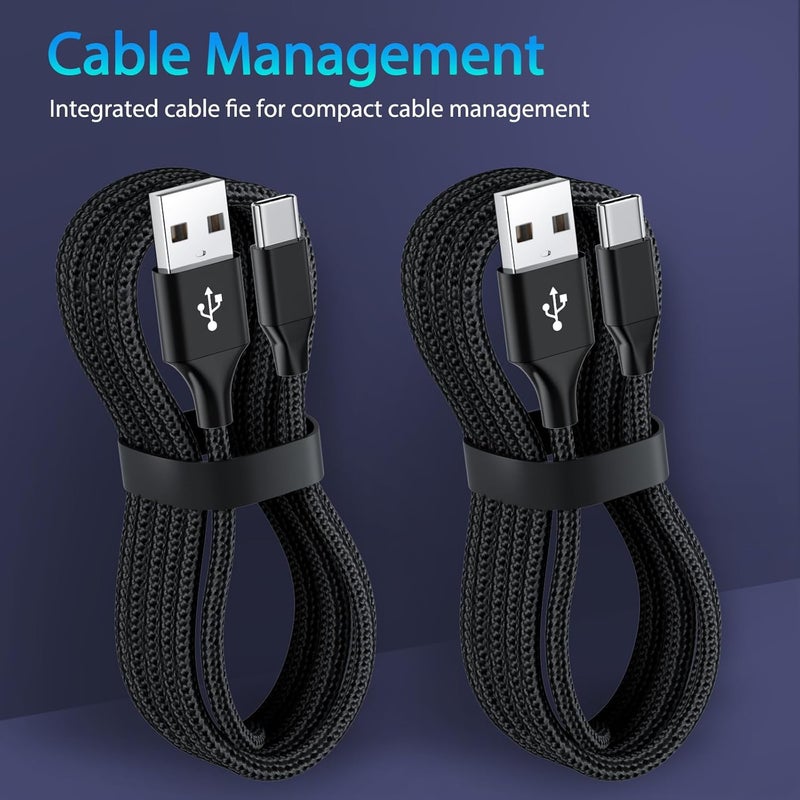 SCOVEE 2-Pack 6ft USB C Cable for Fire Tablets (All-New HD 10 9th 10th 11th Generation,7 Kids Edition 2019 2021,HD 8,8 Plus 2020 2022 Release).Type-C Charging Charger Cord for Kindle E-Readers - Image 5