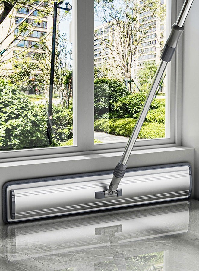 إن كي أكس ممسحة مسطحة كبيرة من الألومنيوم مقاس 90 سم تحتوي على 2 قطعة ملابس و1 فرشاة - Image 5