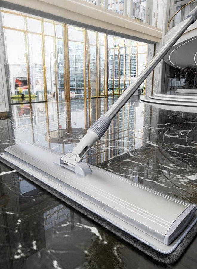 إن كي أكس ممسحة مسطحة كبيرة من الألومنيوم مقاس 90 سم تحتوي على 2 قطعة ملابس و1 فرشاة - Image 2