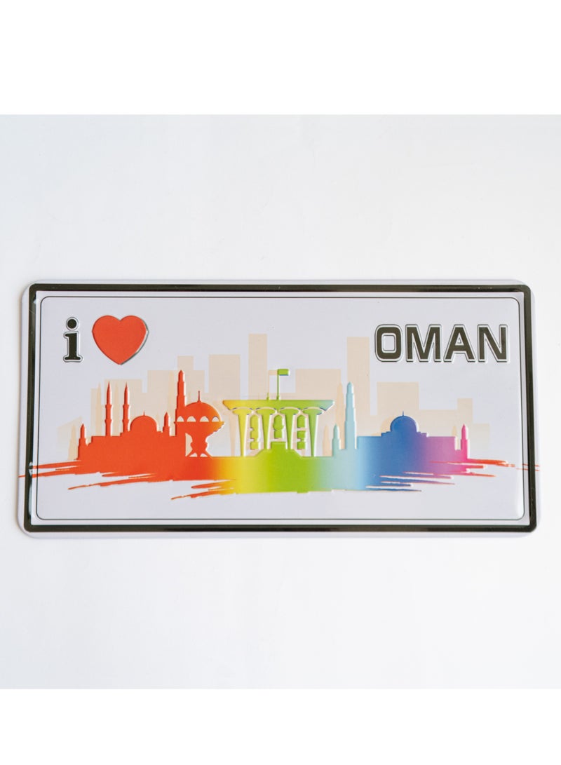 971ميديا لافتة معدنية لمعالم عمان للمنزل والمطبخ والمقاهي والجدران - Image 1