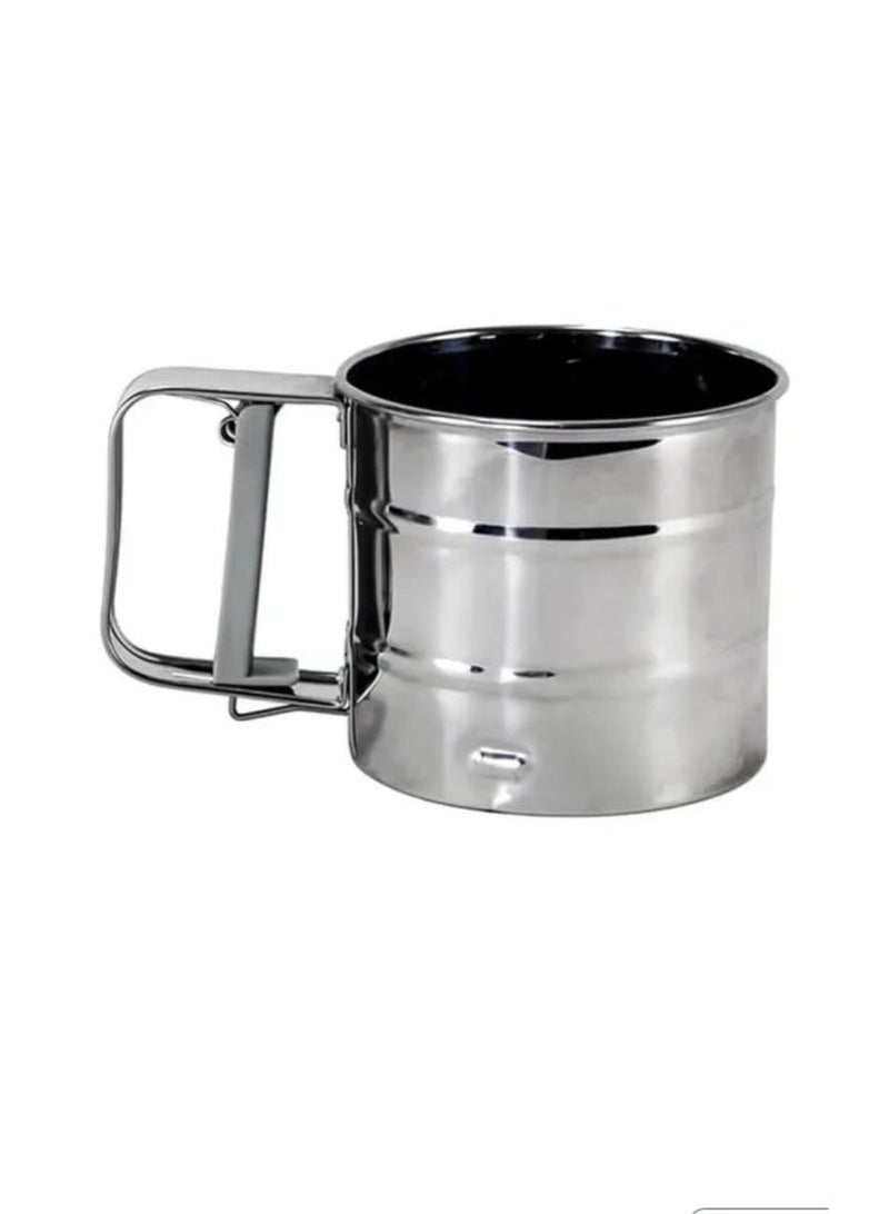 منخل دقيق من الفولاذ المقاوم للصدأ الفضي - Image 1
