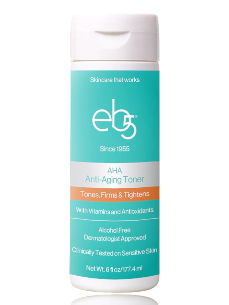 eb5 Aha AntiAging Facial Toner with Vitamins and Antioxidants Tones Firms Tightens AlchoholFree Clinically Tested on Sensitive Skin 6 fl oz