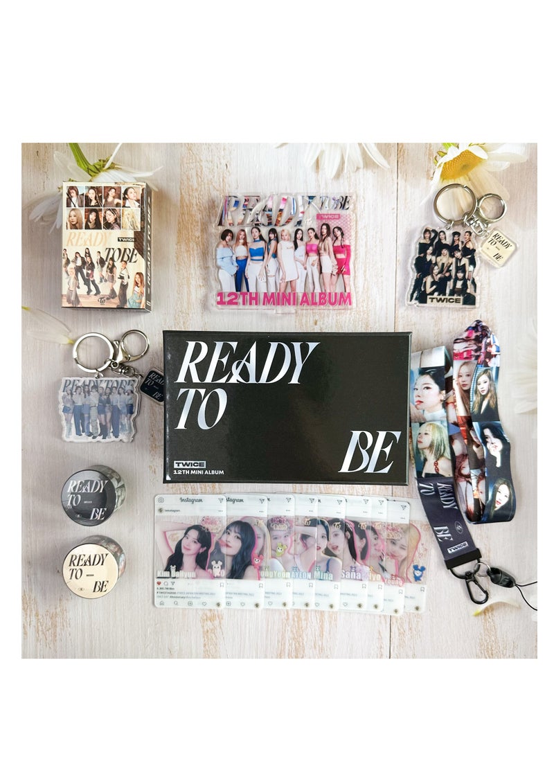 Generic TWICE New Album READY TO BE Gift Box Set With Lomo Cards, Acrylic Stand, Hand Account Tape, Lanyard, Stickers, Photo Card  - Image 2
