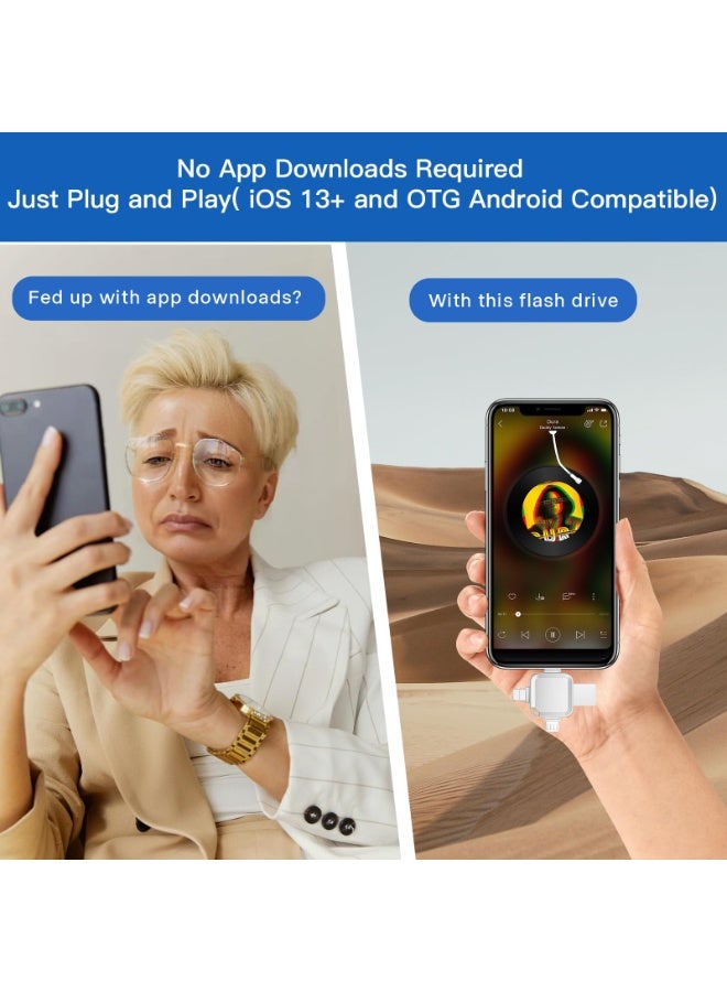 Flash Drive for iPhone 2tb, Photo Stick USB Flash Drive 2000GB Memory Stick USB 3.0 High Speed Thumb Drives Portable Jump Drive Storage Device External Storage for Smartphone/Laptop/PC/Android - Image 5