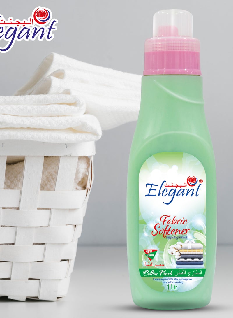 Elegant منعم الأقمشة كوتون فريش سعة 1 لتر، انتعاش يدوم طويلاً  - Image 2