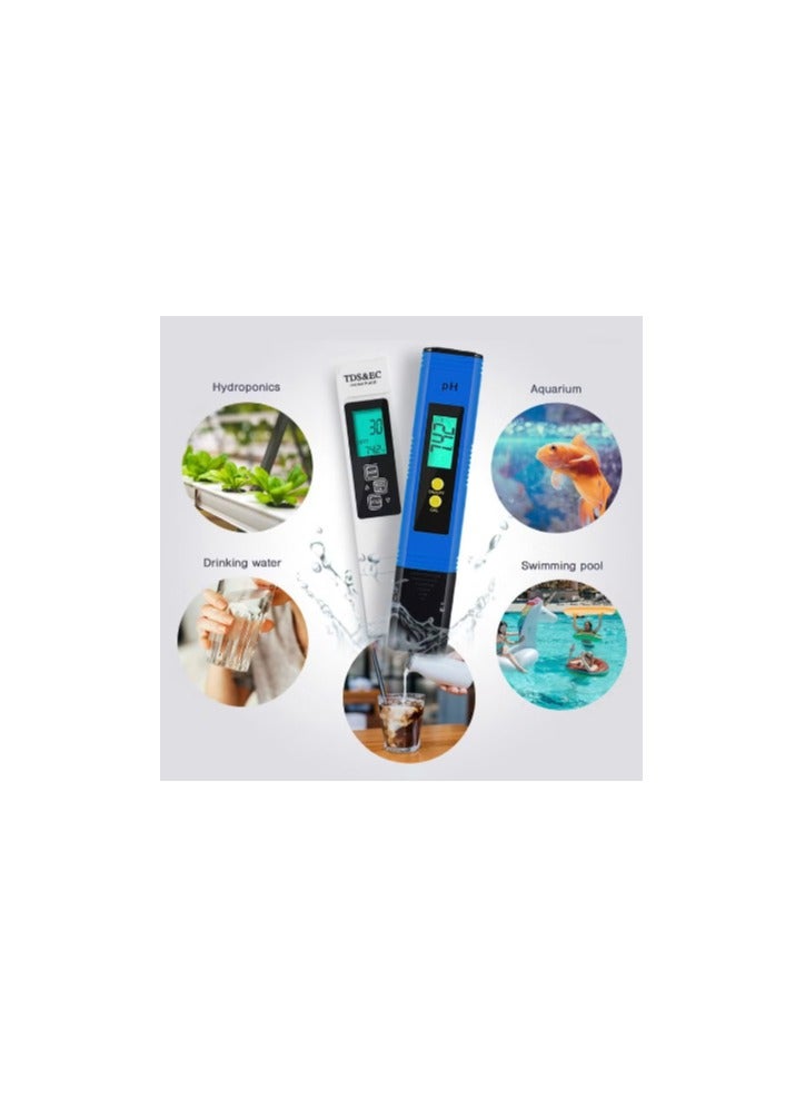 Water pH Meter and TDS Meter, pH and 3 in 1 TDS&EC Water Tester Combo, Turbidity Meter, ±0.01 pH Accuracy ±2% F.S Accuracy TDS/EC/Temperature Meter, Pen Type and Handheld, PPM Meters - Image 2