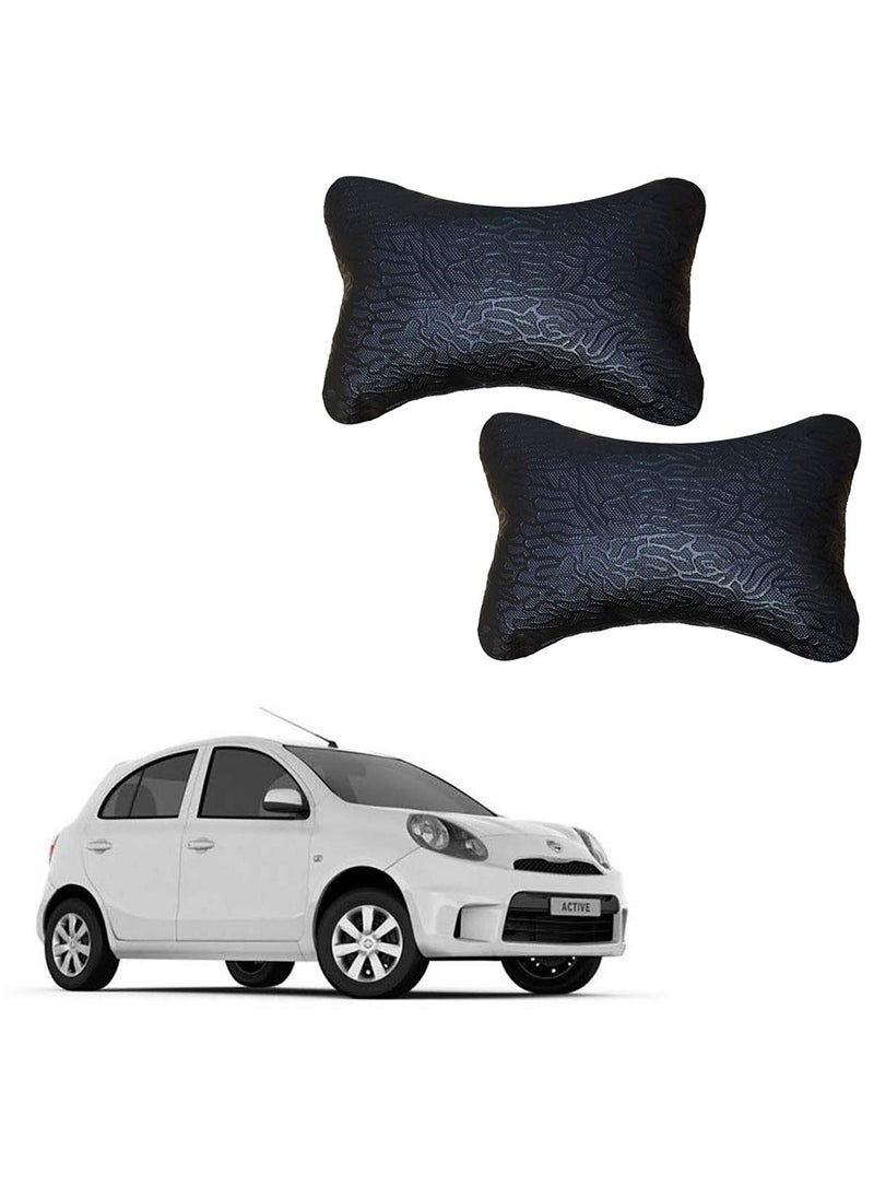 Adroitz Adroitz Classy and Soft Car Neck Rest Pillow in Black for Micra Active_359  - Image 1