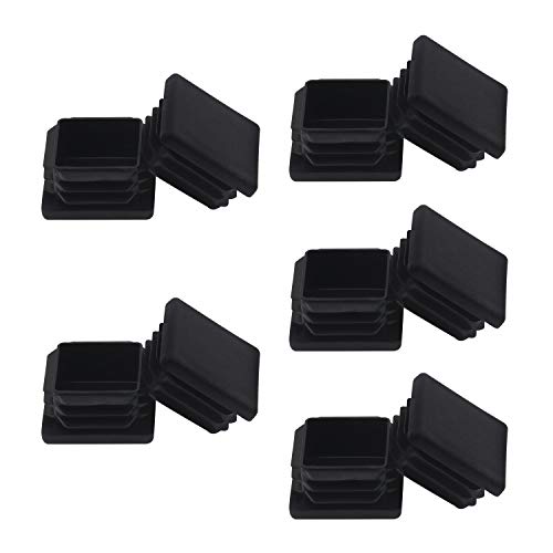 FiveEyes 2" 2x2 Square Tubing Plastic Plug,2 Inch End Cap (10 Pack) 2"x2" 2 Inch Square Tube End Cap Fence Post Pipe Cover Tubing Insert Chair Glide Finishing Plug - Image 1