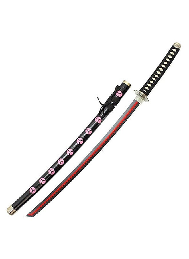 One Piece Roronoa Zoro Wooden Sword – 104cm – Black with Purple Symbol – Anime Cosplay Collectible 104cm - Image 2