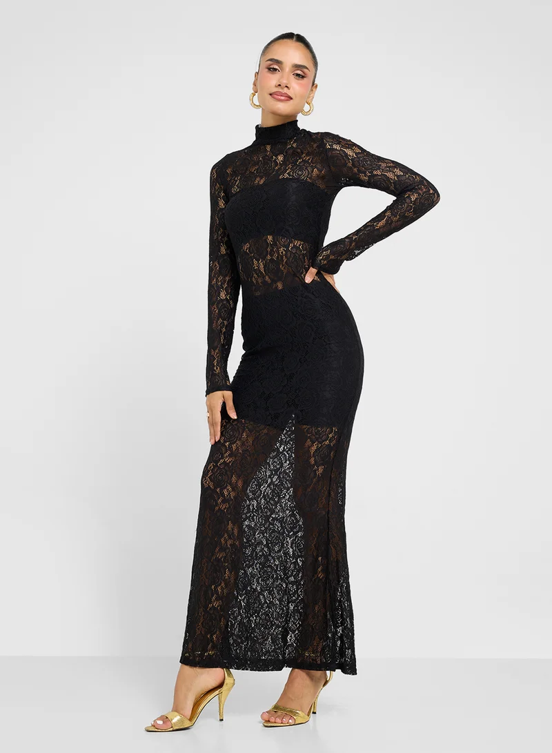 Ginger Lace Long Sleeve Dress