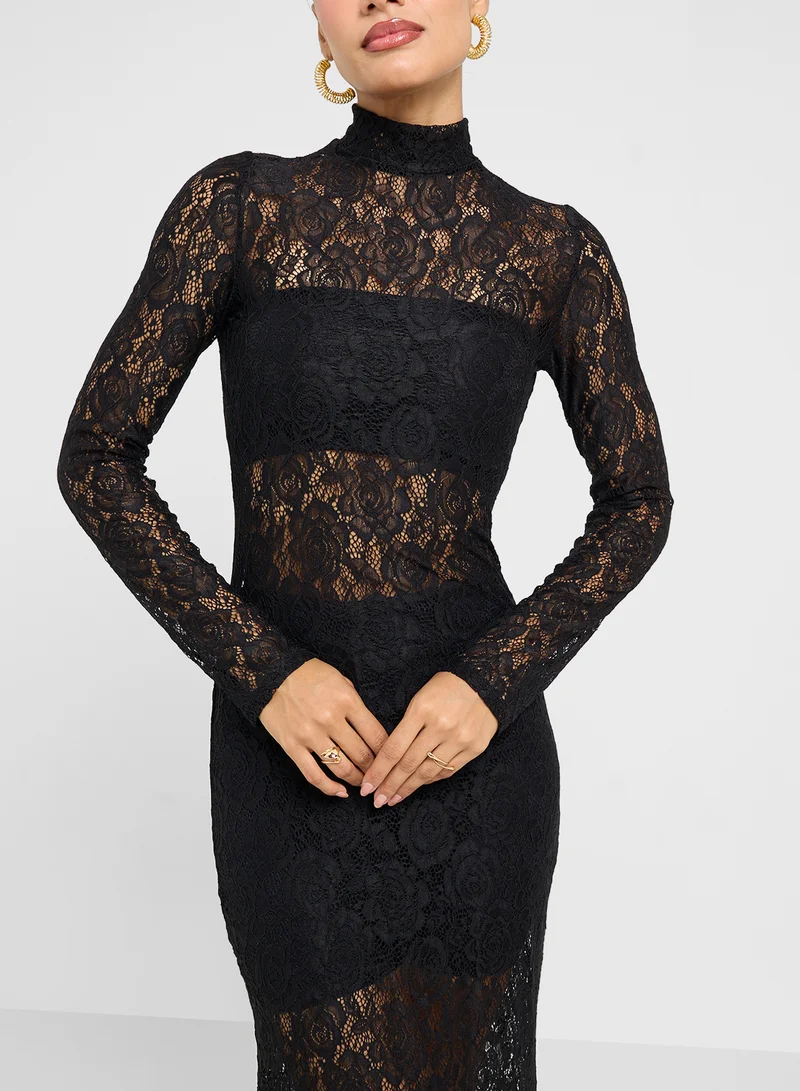 Ginger Lace Long Sleeve Dress
