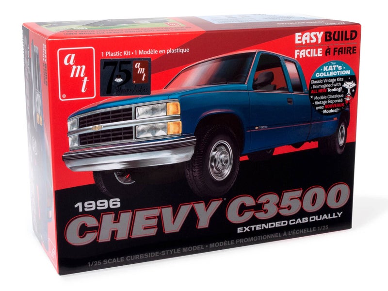 AMT 1996 Chevrolet C-3500 Dually Pickup Easy Build New Tooling 1:25 Scale Model Kit - Image 1