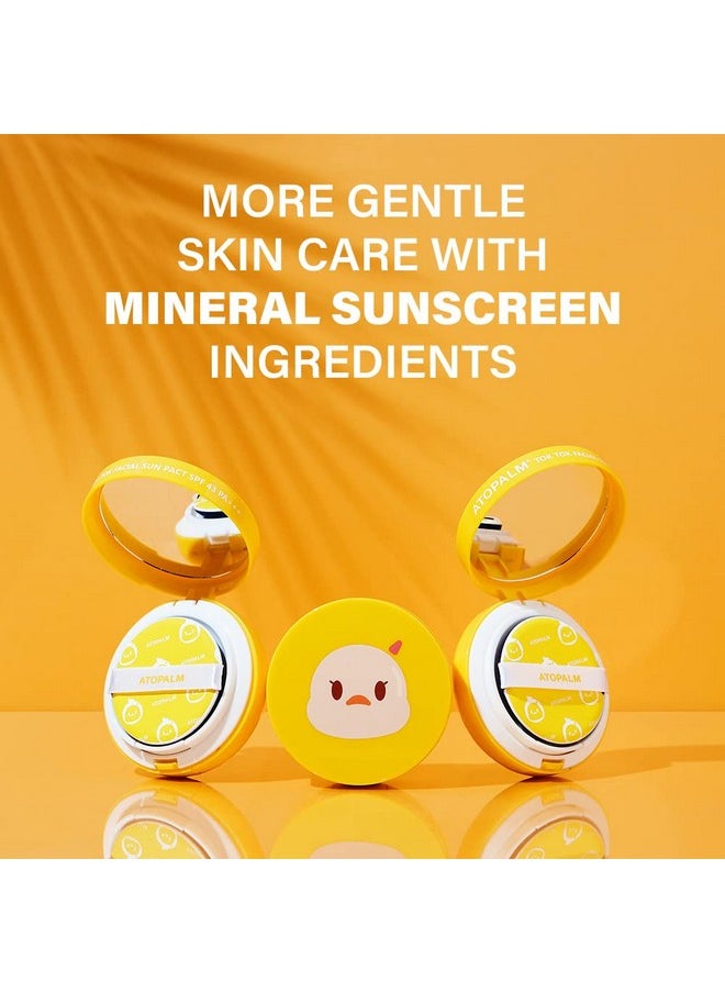 Atopalm - Tok Facial Sun Pact 15G Spf43 Pa+++ Zinc Sunscreen For Sensitive Skin Dry Moisturizing Protection Korean Mineral Cream - Image 1