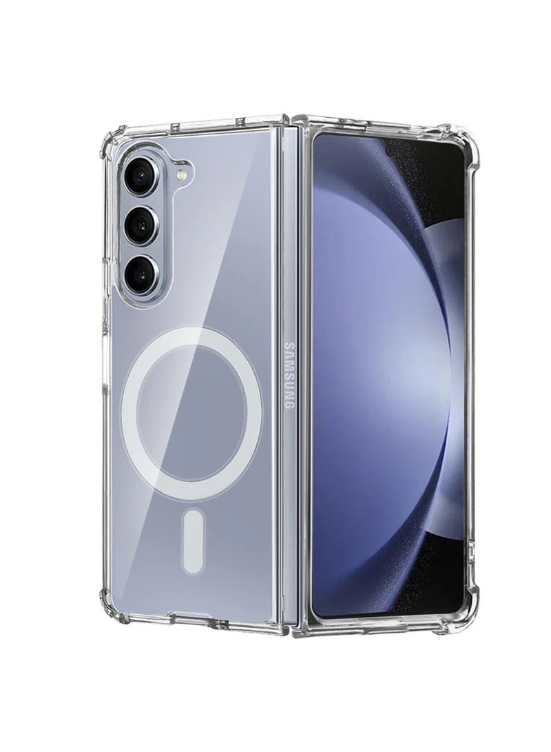 Transparent back cover with wireless charging support Compatible with Samsung Z Fold 5 - Image 1