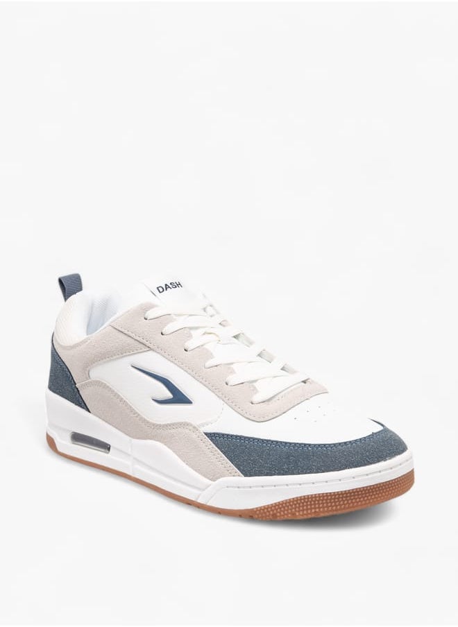 Dash Mens Panelled Sports Shoes With Lace-Up Closure  - Image 1