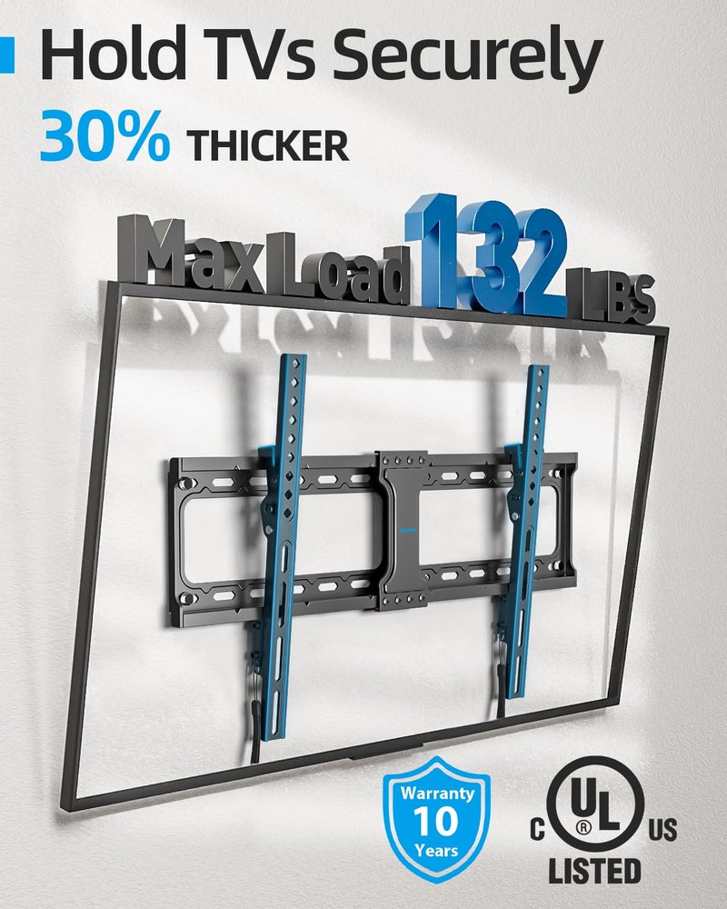 USX STAR Tilt TV Wall Mount Fits 16-24" Studs, Holds 37-86" TVs up to 132 lbs, Max VESA 600x400mm - by USX STAR - Image 2