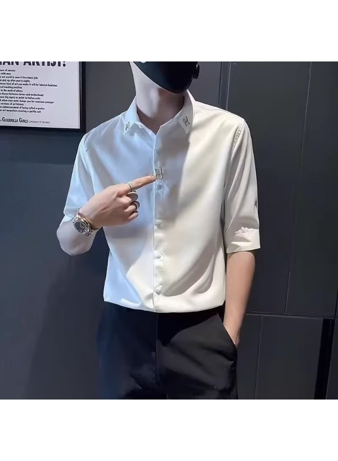 KUYING Casual Business Shirt Slim fit Professional Formal Shirt