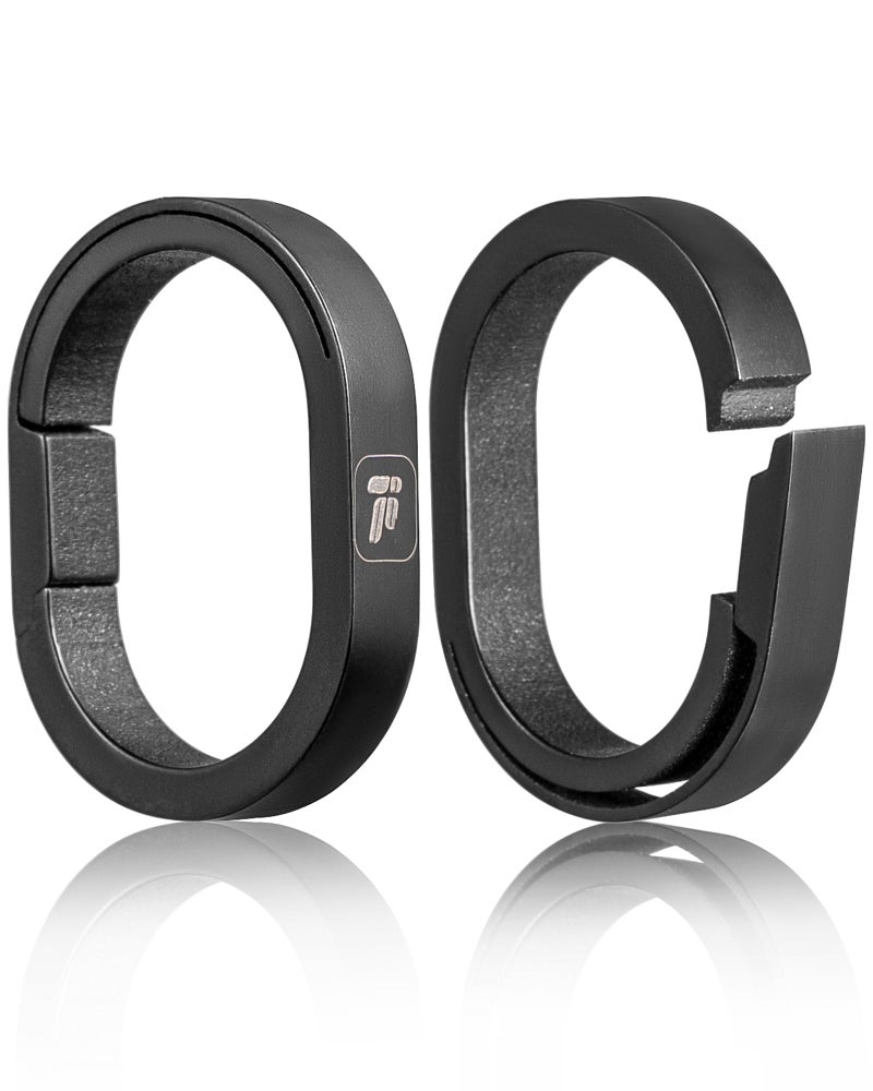 FEGVE FEGVE Titanium Small Key Chain Rings Quick Release Connecting Keychain Mini Carabiner for Keys Wristlet Bag 