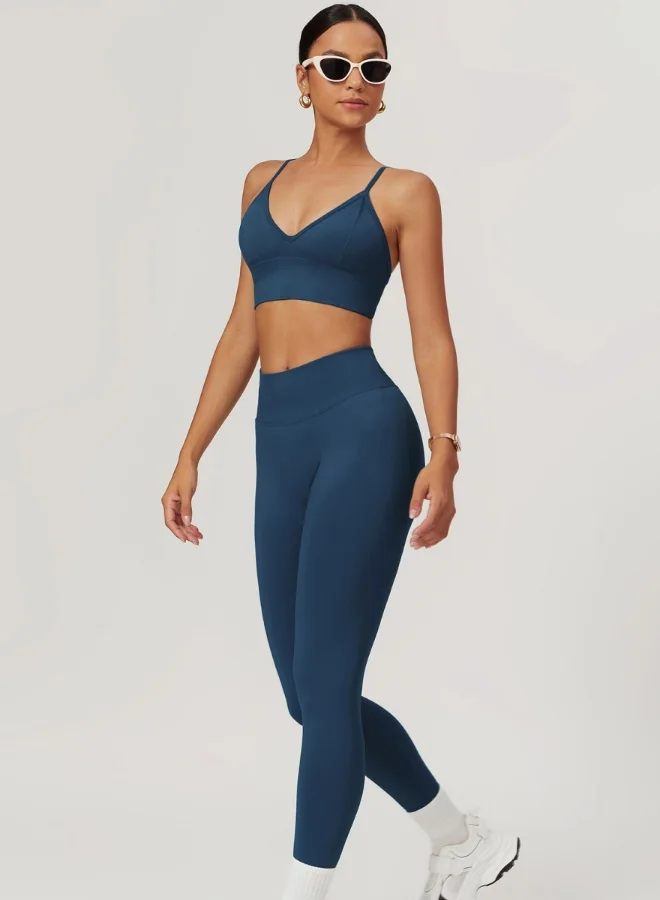 KAWN.YOGA Womens V-Neck Sports Bra