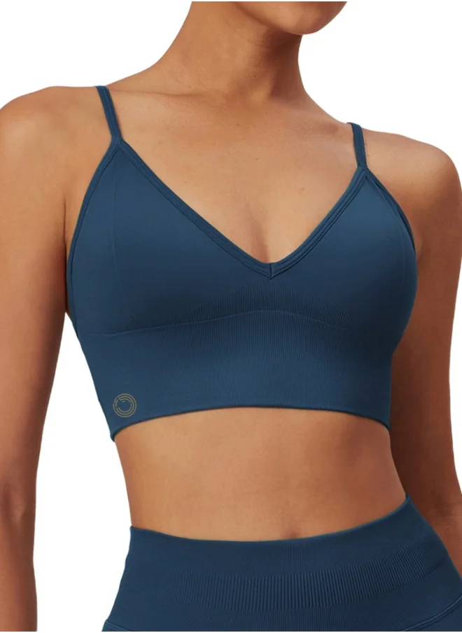 كون.يوغا Womens V-Neck Sports Bra