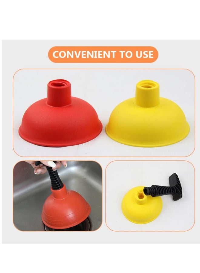 Generic - Compact and Powerful Mini Sink Plunger Set, 2 Unclogging Tools for Bathroom, Kitchen, Shower, and RV Drains - Image 1