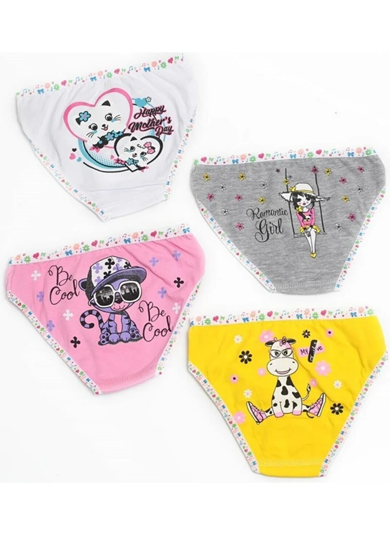 Tutku Passion Girl Elastane Back Printed Bato Panties 0833 - 6 Pieces