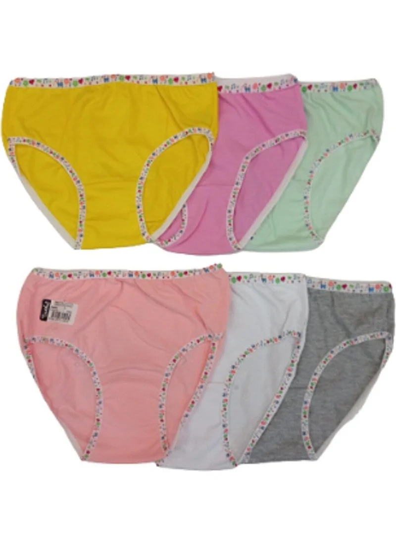 Tutku Passion Girl Elastane Back Printed Bato Panties 0833 - 6 Pieces