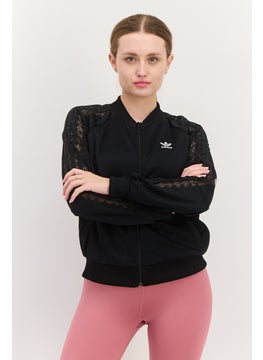 adidas Originals Women Sportswear Fit Full Zip Training Jacket, Black  - Image 1