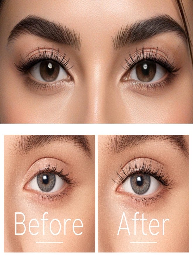 SIMER Self Adhesive Eyelashes Natural Wispy Clusters Press on Lash No Glue Needed Eyelash 10-12mm C Curl With Lash Tweezers Easy Apply on Lashes for Beginners (Lily Style) - Image 5