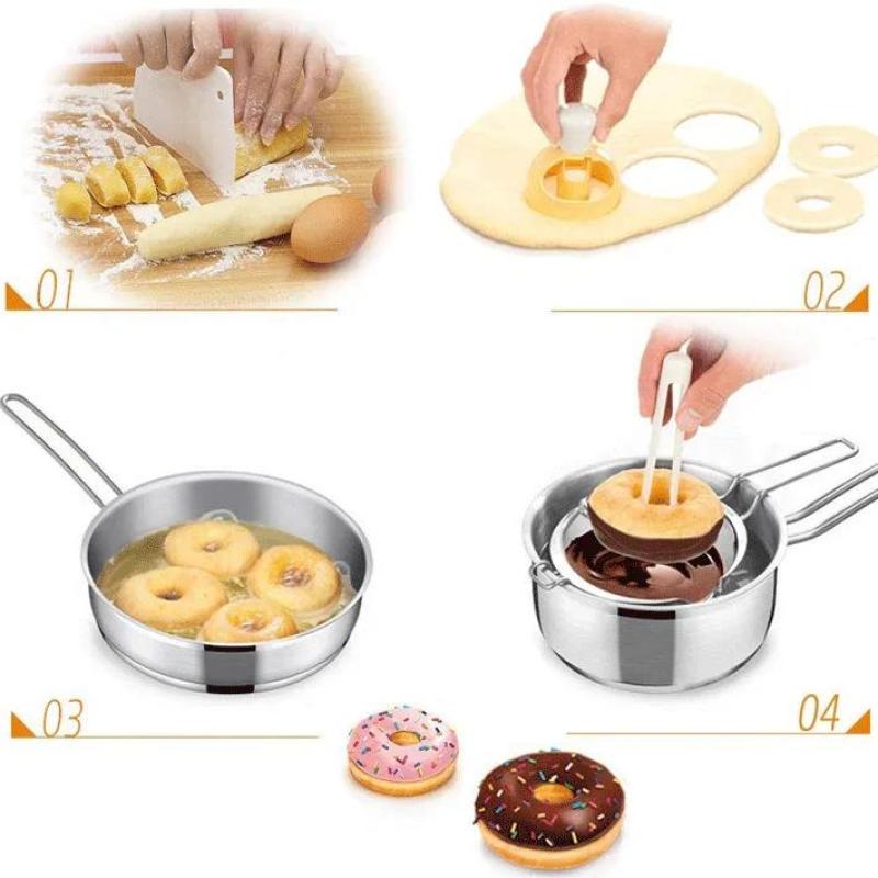 Donut Cutter Set: Food-Grade Plastic Molds - Precision-Cut Shapes For Uniform Bakery-Quality Donuts, Effortless Dough Rolling, Even Cooking For Home Kitchen Baking - Image 4