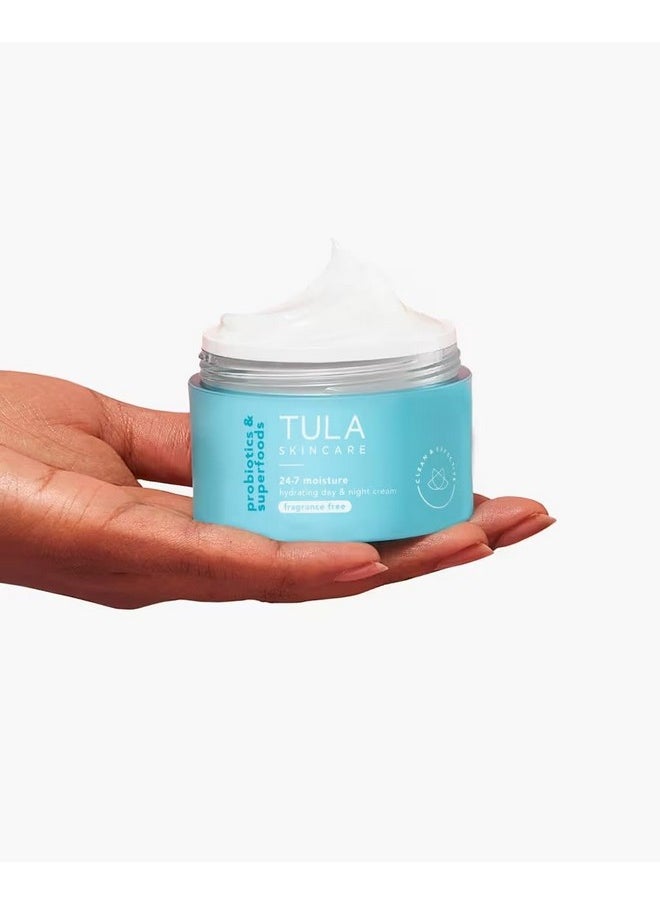 TULA TULA Skin Care 24-7 Hydrating Day & Night Cream Fragrance Free - Nourishing Moisturizer for Face, Maintain Skin Balance & Improve Skin Smoothness, Contains Watermelon & Apple Extract, 1.5 oz.  - Image 2