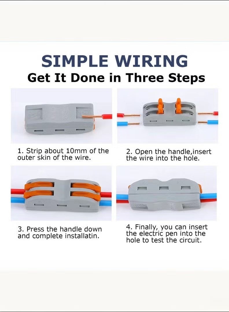 OMEVE Quick Lever Wire Connectors 34PC Set Universal Quick Push-in - Image 1