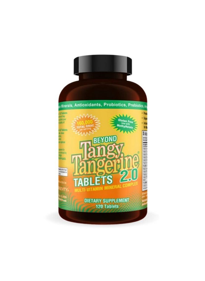 youngevity Youngevity Beyond Tangy Tangerine 2.0 Multi-Vitamin & Mineral Complex - Made with Natural & Whole Foods | 160,000 ORAC | 120 Tablets | 1 Bottle  - Image 1
