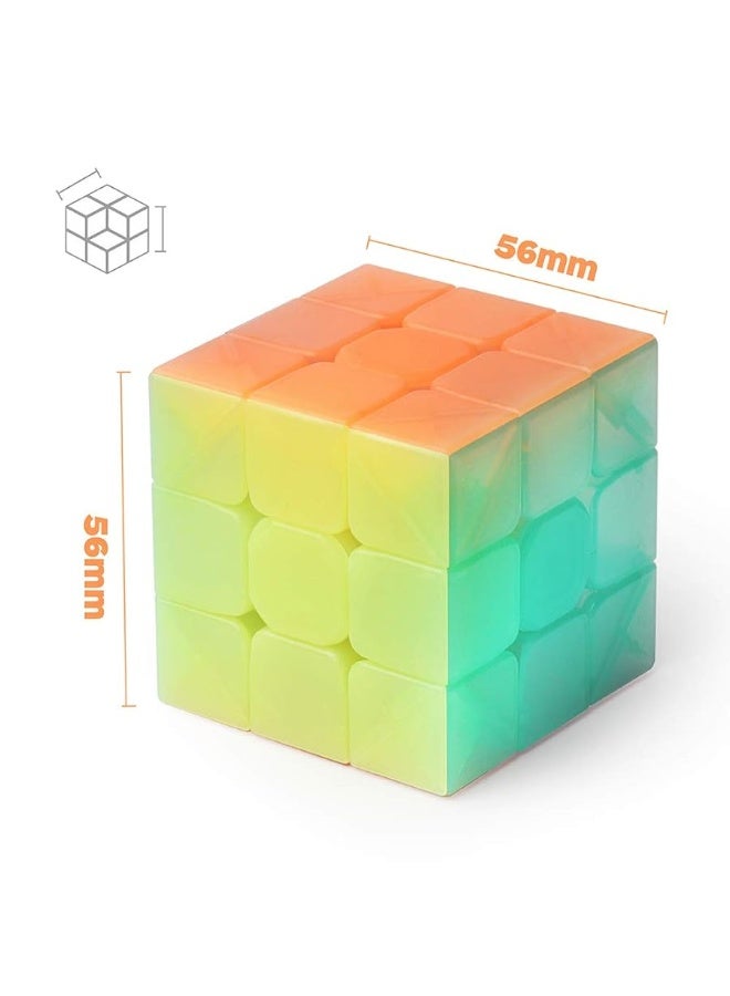 D-FantiX مكعب السرعة DFantiX QY Toys Warrior W 3x3 جيلي 3x3x3 مكعب سحري ألغاز شفاف بألوان باستيل - Image 5