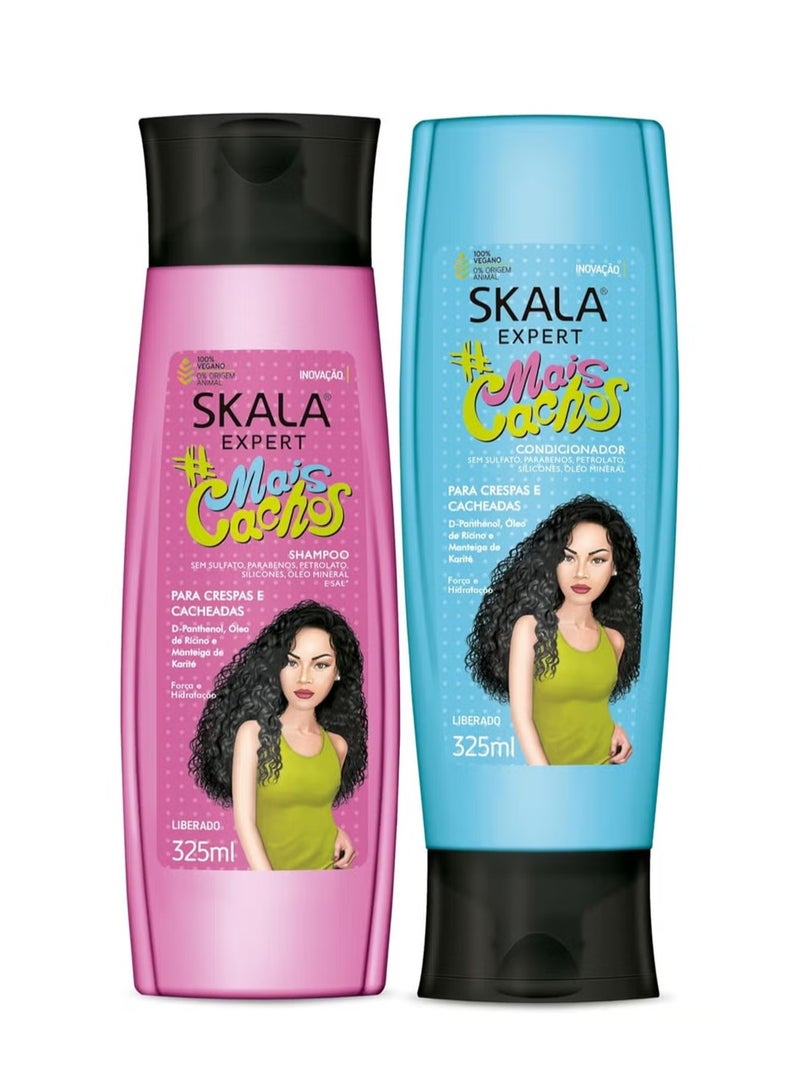 Skala Mais Cachos Shampoo and Conditioner 325 Ml Kit - Image 1
