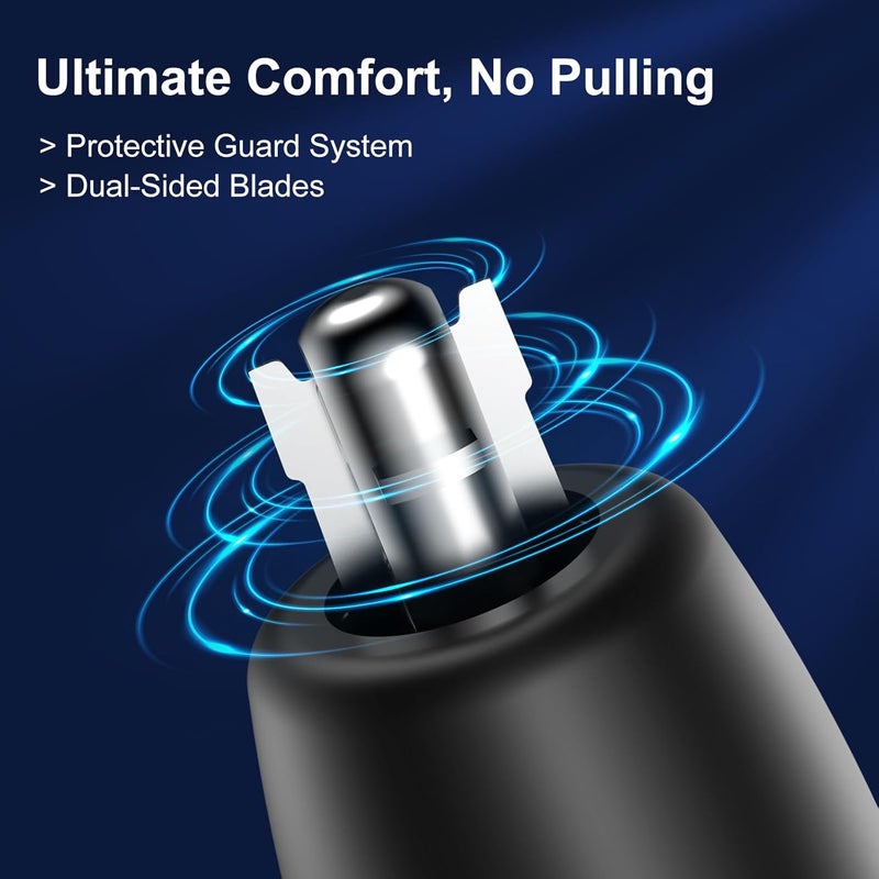 Nose Hair Trimmer for Men, Portable & Quiet Ear and Nose Hair Trimmer, 10000RPM Motor, Type-C USB Rechargeable, Waterproof Dual-Blade Groomer for Men & Women - Image 2