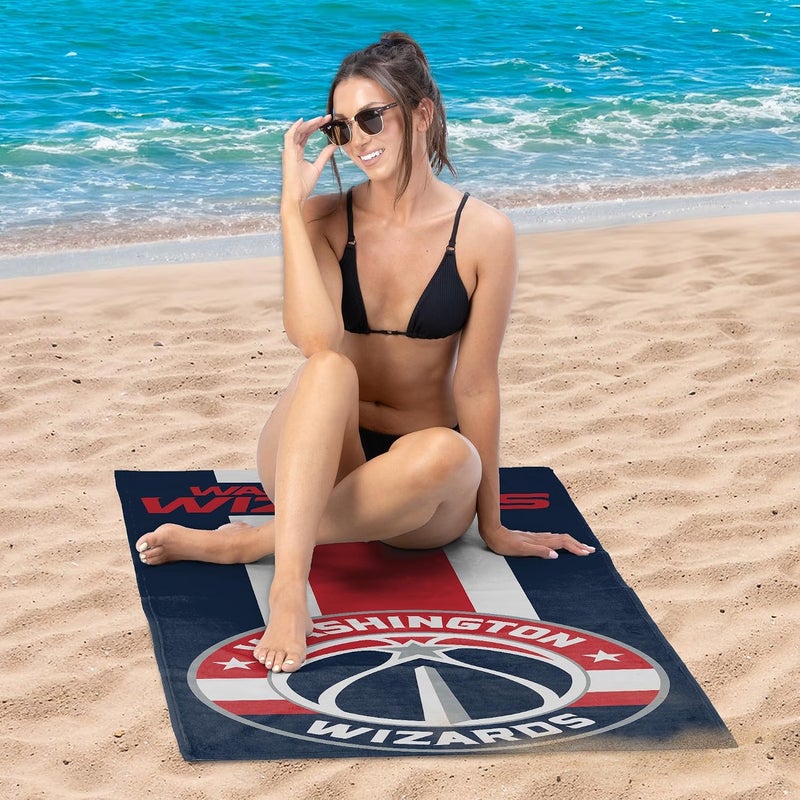 Northwest Officially Licensed NBA "Zone Read" Beach Towel, 30 X 60 Inches, Multi Color - Image 2