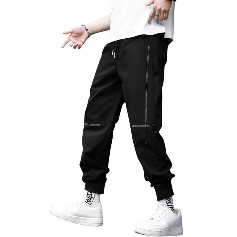 نوبيرو NOBERO Men's Black Jogger Sweatpants