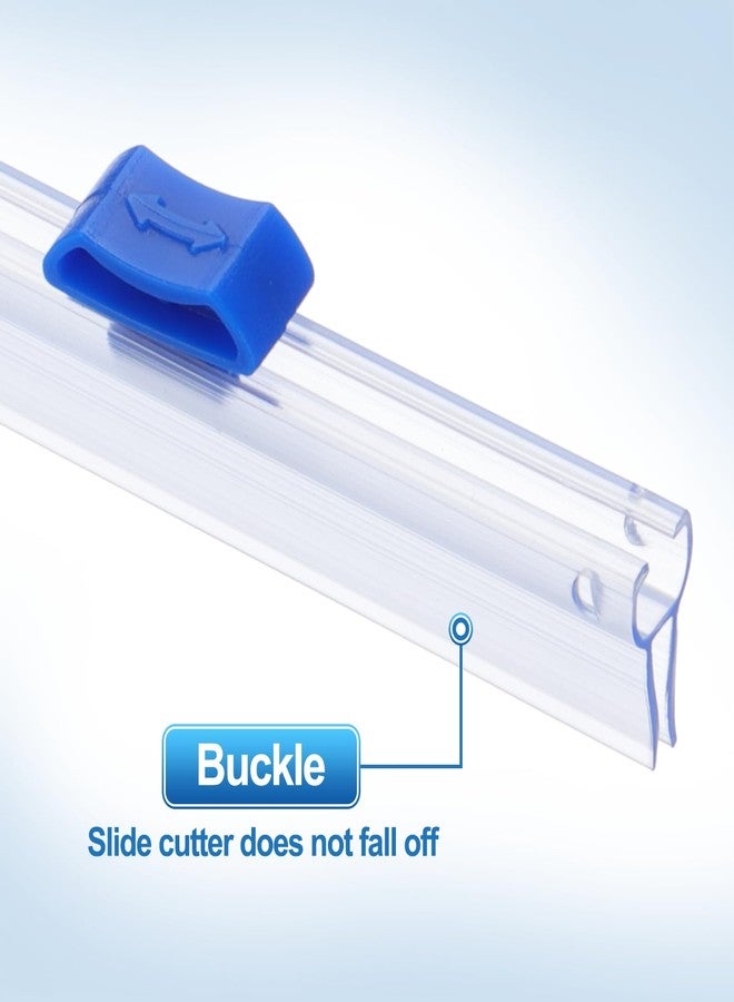 PATIKIL 8pcs Plastic Wrap Cutter, 17in Plastic Wrap Slide Cutter Snap Card Slot Installation Replacement for Aluminum Foil Wax Paper Parchment Paper Wrap Dispenser, Blue - Image 4