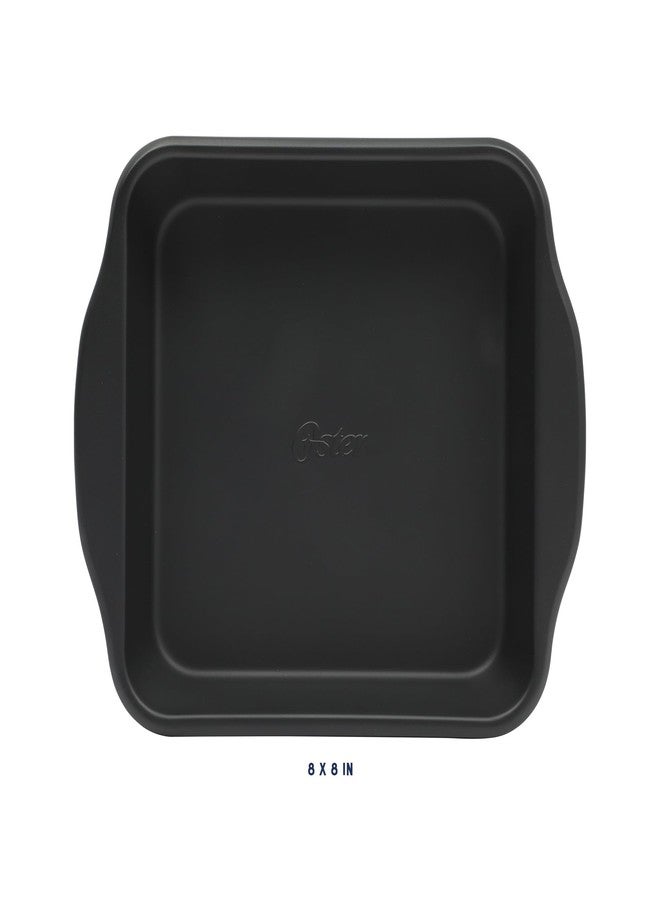 Oster Teston 8" Square Nonstick Carbon Steel Cake/Bake Pan - Matte Black - Image 3