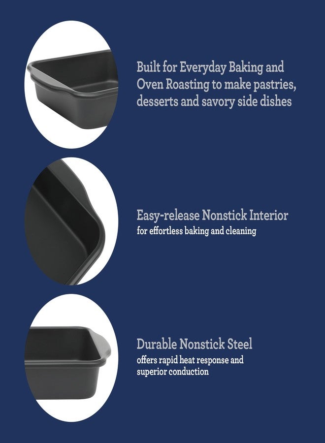 Oster Teston 8" Square Nonstick Carbon Steel Cake/Bake Pan - Matte Black - Image 5