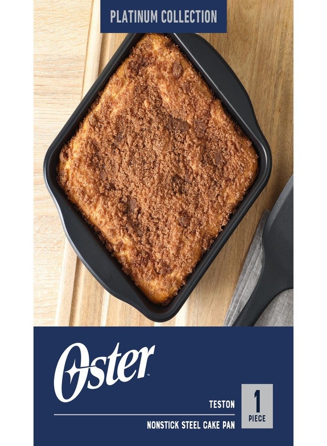 Oster Teston 8" Square Nonstick Carbon Steel Cake/Bake Pan - Matte Black - Image 2