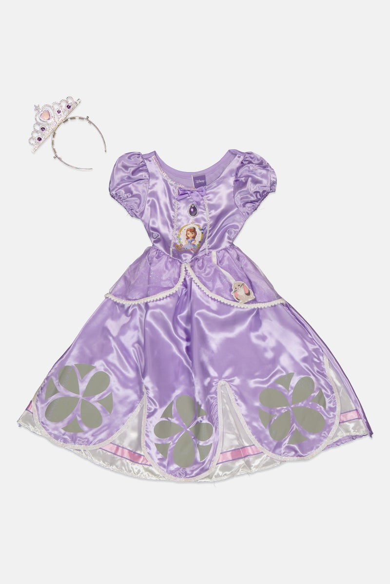 Sofia The First Costume Dress 5-6 Years, Purple - Image 1