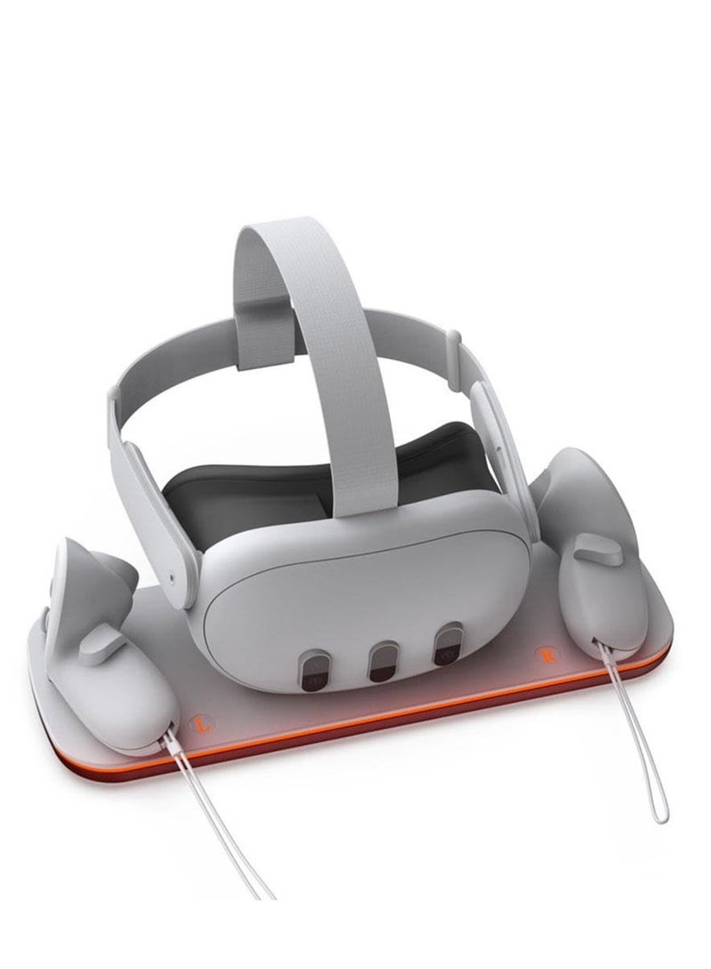 قاعدة شحن سريعة لـ Meta Quest 3، محطة شحن مع ضوء LED، 2 بطاريات قابلة لإعادة الشحن لسماعة Oculus Quest 3 ووحدات التحكم اللمسية - Image 2