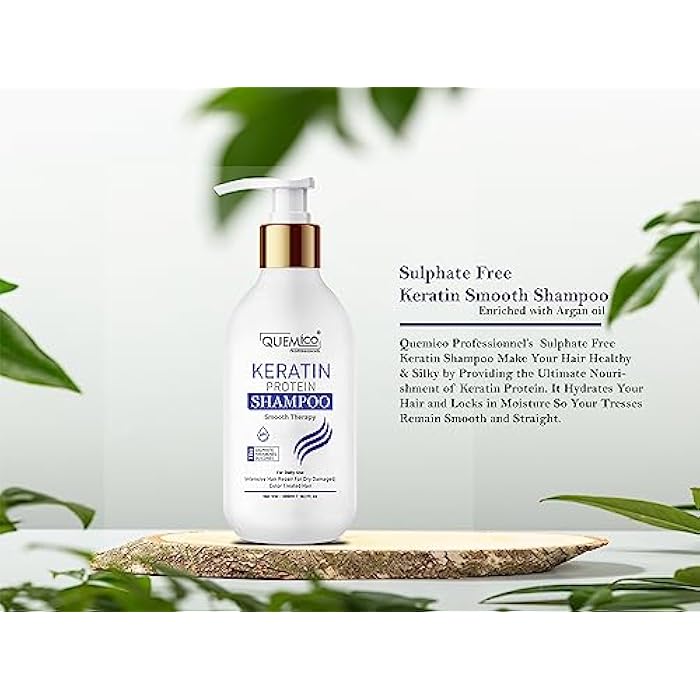 Keratin Shampoo and Conditioner Set - Sulfate and Parabens Free, Enriched With Moroccan Argan Oil | For Dry & Frizzy Hair | Moisturizing Treatment For Men and Women, 15.21 fl.oz - Image 2
