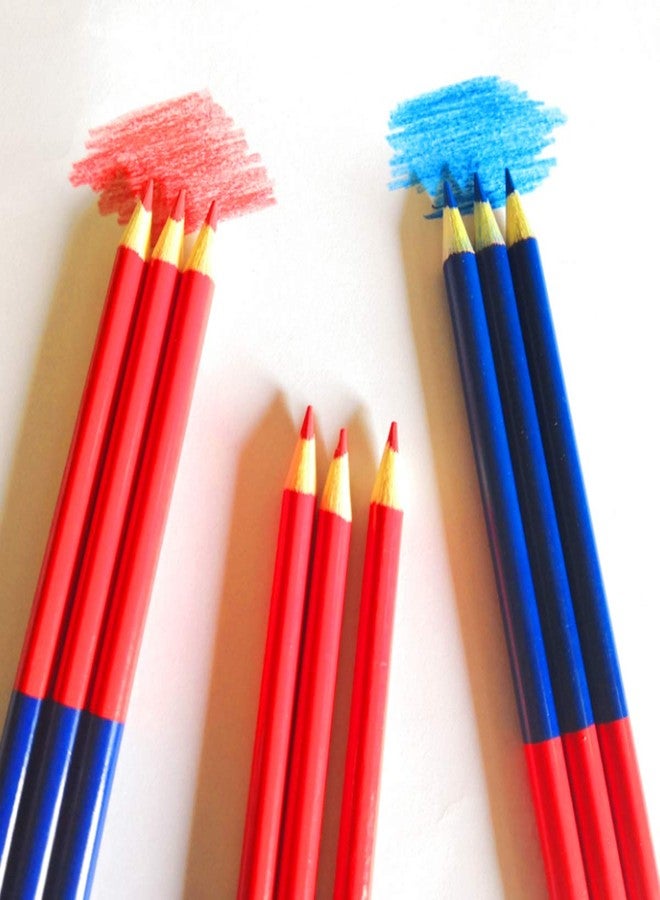 YOLUFER Checking Pencils Red and Blue Erasable Pencils Pre-Sharpened #2 HB for Checking Map Coloring Tests Grading (24 Pieces) - Image 5