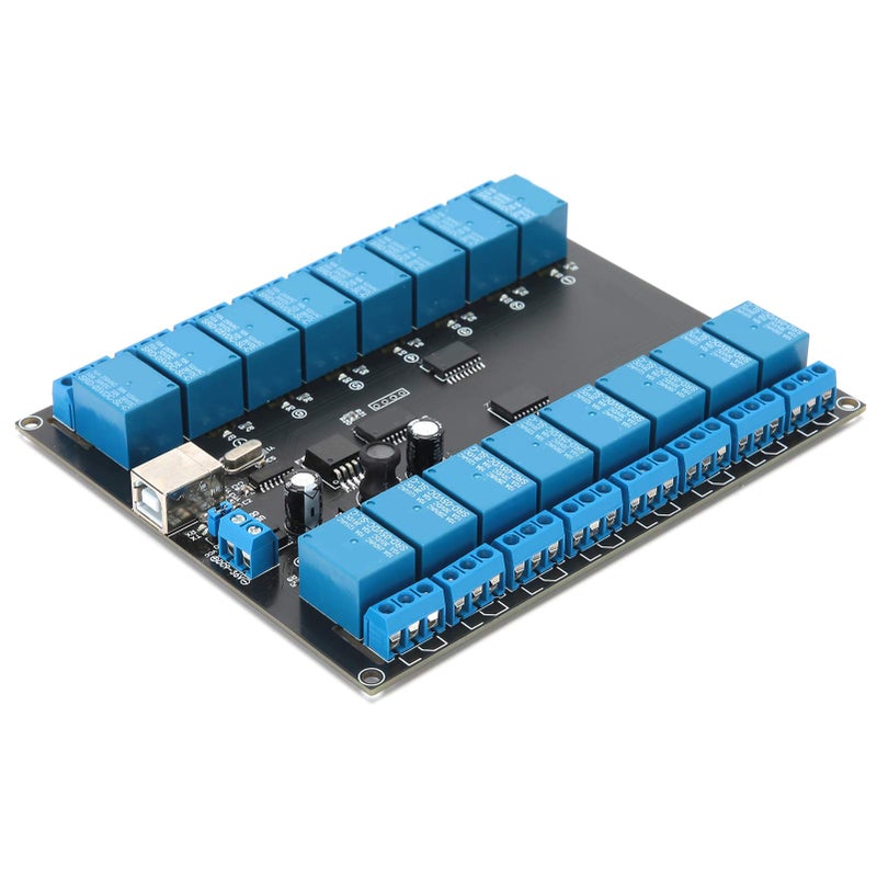 Yoidesu 936V 16 Channel Relay Module USB Controlled Relay optoIsolated Board with 16 SPDT relays LED Power Indicatorfor Simple ONOff Switching Electrical Equipment - Image 2