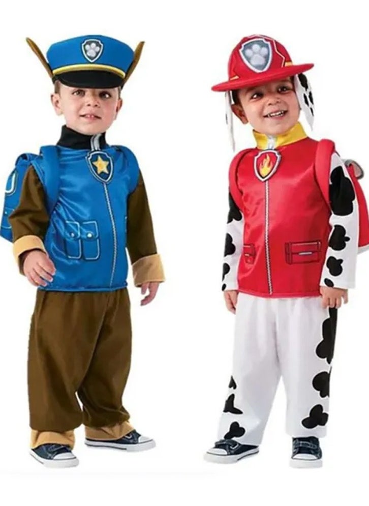 Brain Giggles Brain Giggles Paw patrol Chase Costume for Boys Kids Cosplay Dress Up  - Image 3